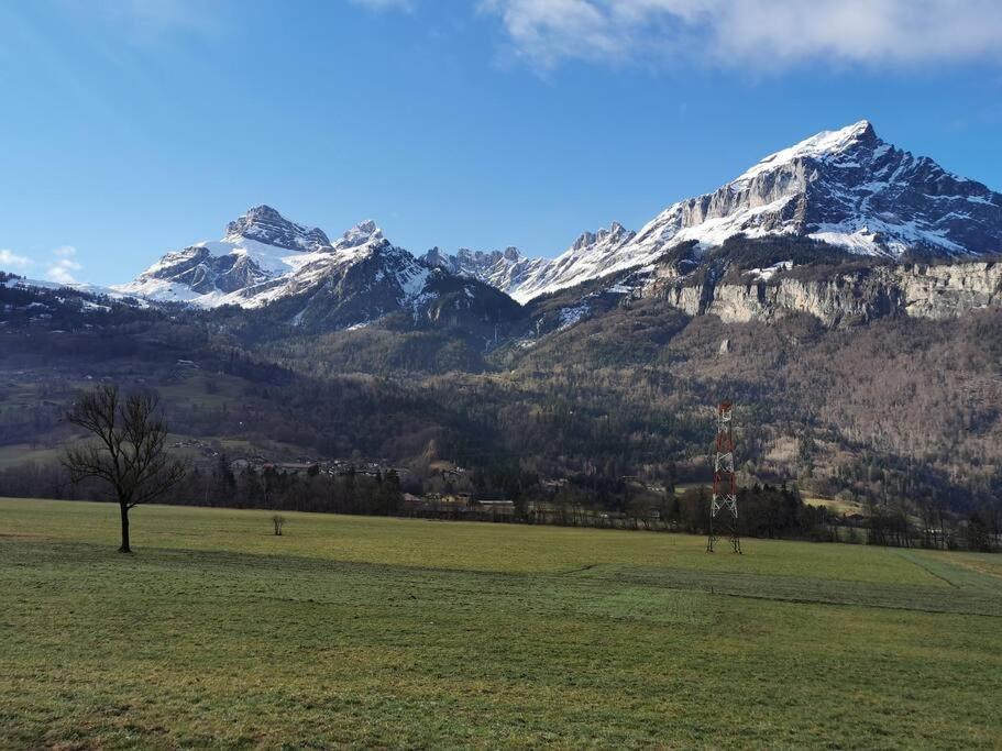 Super Appartement Cocooning Vu Mont Blanc Саланш Екстериор снимка